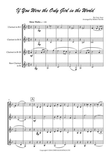 If You Were The Only Girl In The World (arr. Robert Newth)