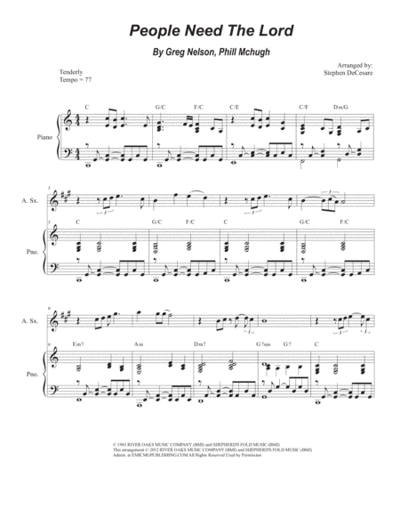 People Need The Lord (arr. Stephen DeCesare)