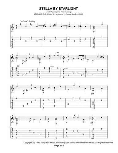 Stella By Starlight (arr. Sandy Shalk)