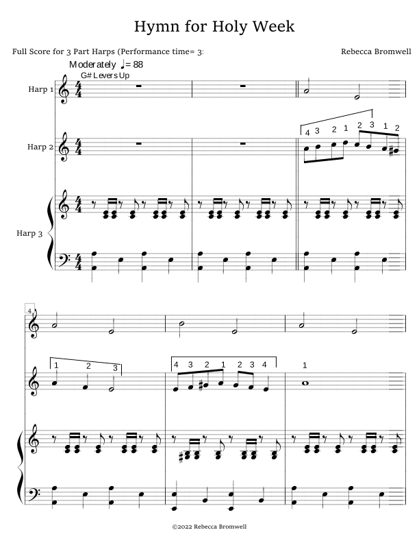 "Hymn for Holy Week" - Score Only