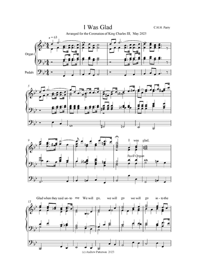 I Was Glad - Organ Solo (arr. Andrew Patterson)