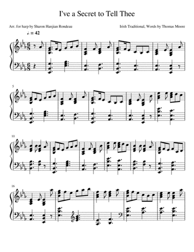 I've a Secret to Tell Thee (arr. Sharon Hanjian Rondeau)