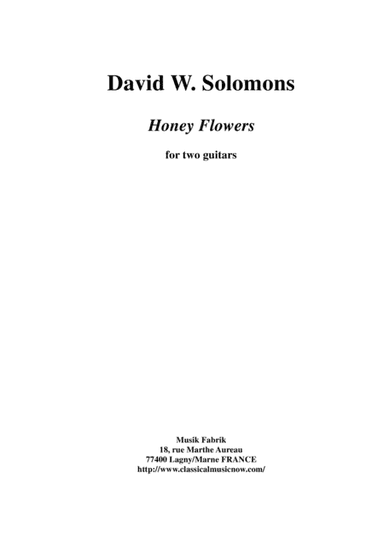 David Warin Solomons:  Honey Flowers for two guitars