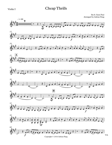Cheap Thrills (arr. Adrian Pang)