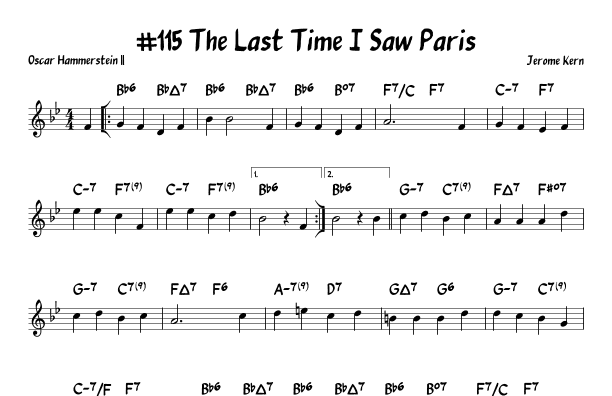 The Last Time I Saw Paris (arr. John Fries)