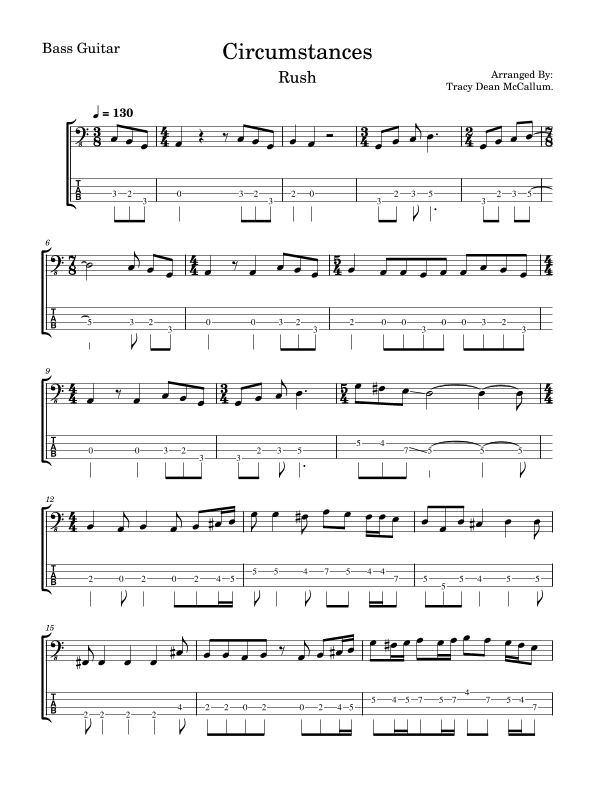 Circumstances (arr. Tracy Dean McCallum)