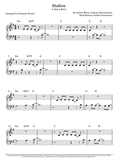 Shallow (arr. Fernando Pereira)
