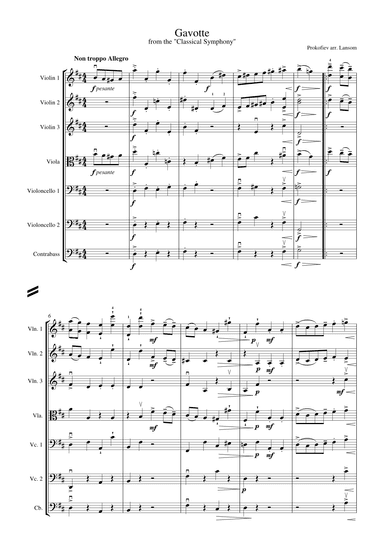 Gavotte from Prokofiev's "Classical Symphony" (arr. Mark Lansom)