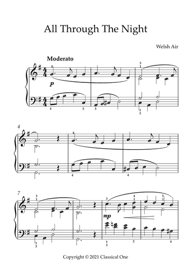 Welsh Air - All Through the Night(With Note name) (arr. MPS)