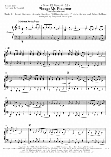 Please Mr. Postman (arr. Tsuyoshi Yoroiguma)