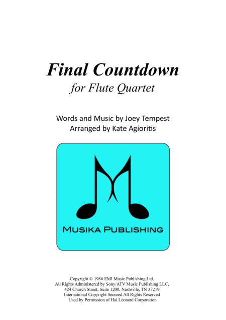 Final Countdown (arr. Kate Agioritis)