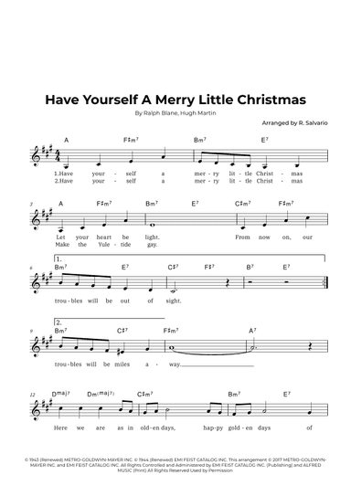 Have Yourself A Merry Little Christmas (arr. R. Salvario)