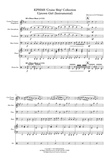Uptown Girl (arr. Kevin P Holdgate)