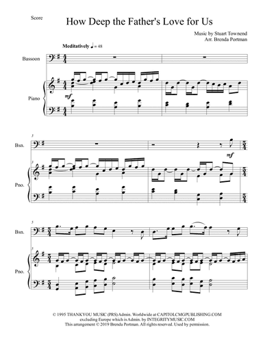 How Deep The Father's Love For Us (arr. Brenda Portman)
