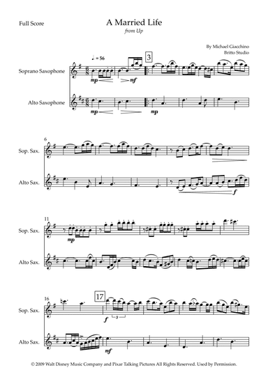 Married Life (arr. Fabio Britto)