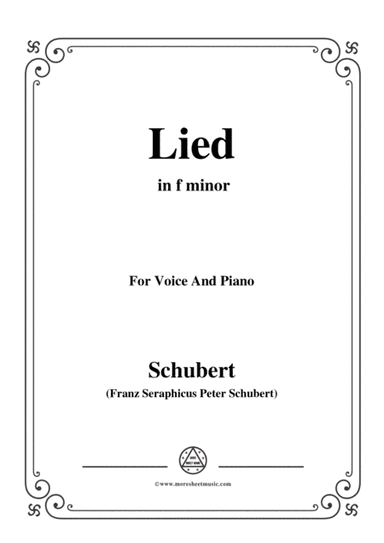 Schubert-Lied(Mutter geht durch ihre Kammern),D.373,in f minor,for Voice&Piano (arr. MSM)