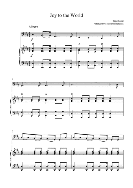 Joy to the World (arr. Kaiserin Rebecca)