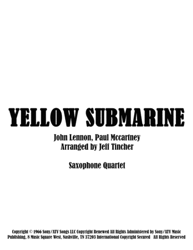 Yellow Submarine (arr. Jeff Tincher)