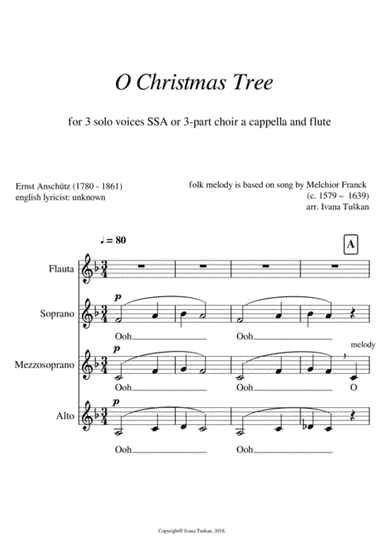 O Christmas Tree for SSA and flute (arr. Ivana Tuskan)
