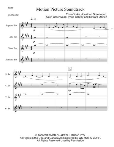 Motion Picture Soundtrack (arr. Anthony Balester)