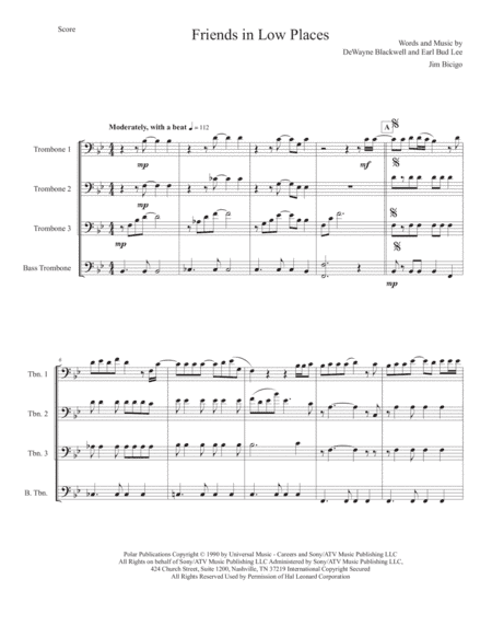 Friends In Low Places (arr. Jim Bicigo)