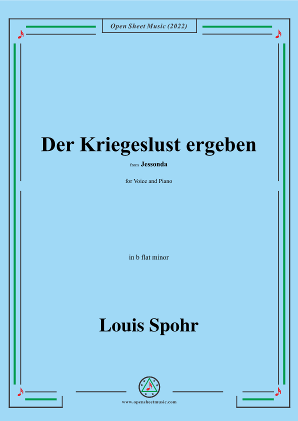 Spohr-Der Kriegeslust ergeben,in b flat minor (arr. OSM Press)
