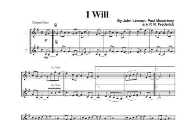 I Will (arr. P. R. Frederick)