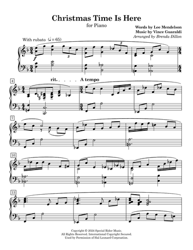 Christmas Time Is Here (arr. Brenda Dillon)