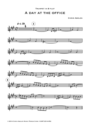 A day at the office (album) - 13 trumpet in b flat parts