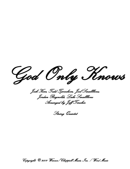 God Only Knows (arr. Jeff Tincher)