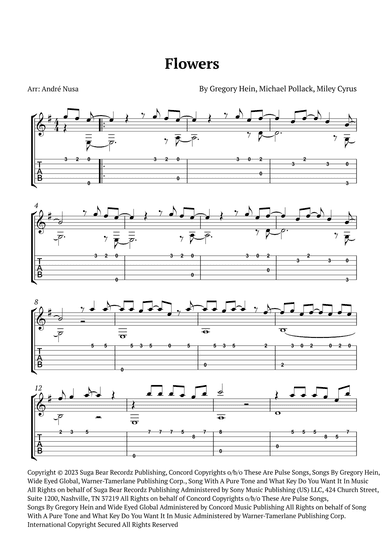 Flowers (arr. André Nusa)