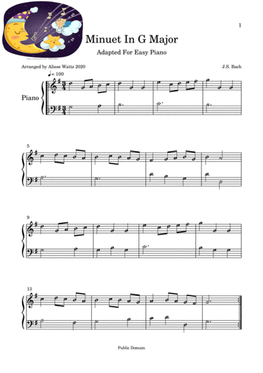 Minuet In G Major (arr. Aliese Watts)