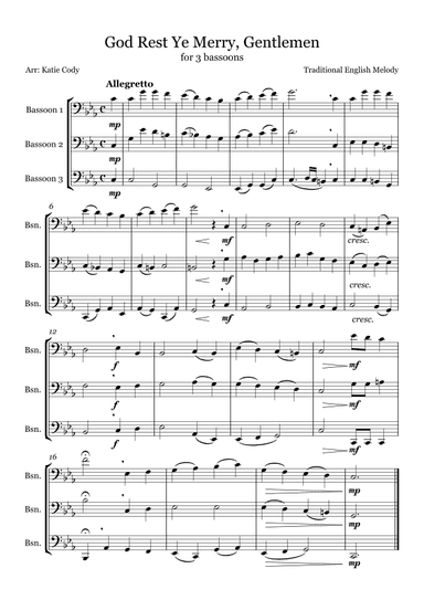 God Rest Ye Merry, Gentlemen (arr. Katie Cody)