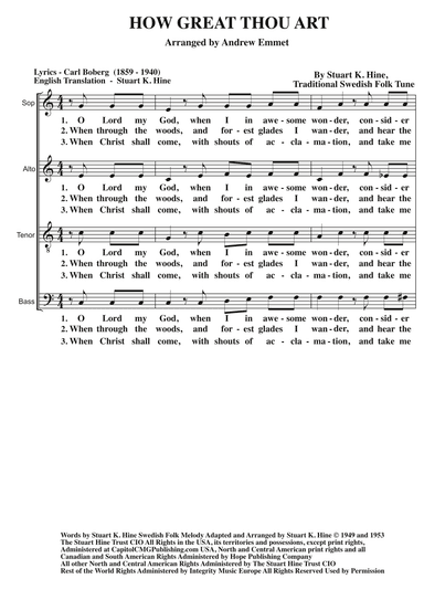 How Great Thou Art (arr. Andrew Emmet)