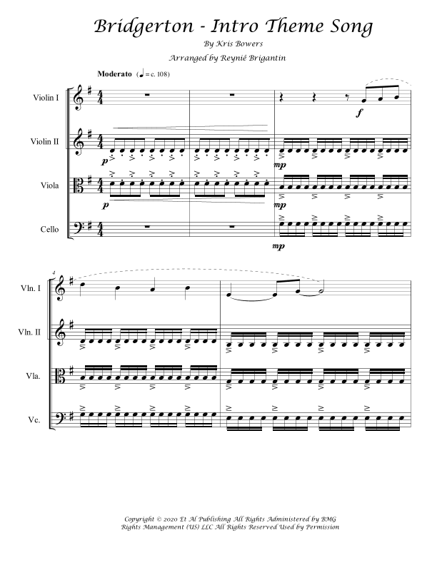 Bridgerton Theme (arr. Reyniê Brigantin)