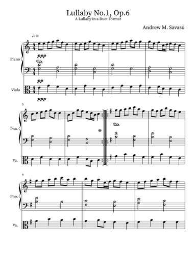 Lullaby No.1, Op.6