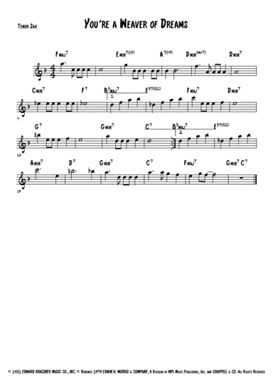 A Weaver Of Dreams (arr. Anderson Quevedo)