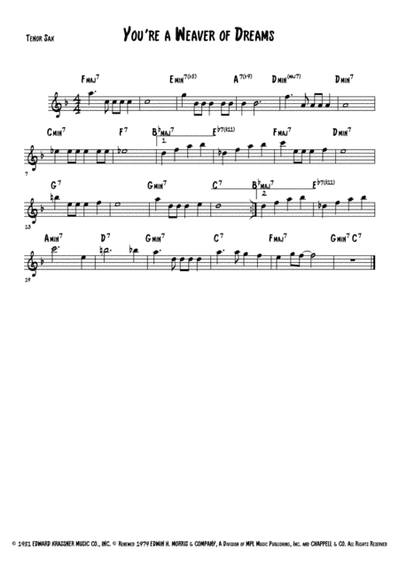 A Weaver Of Dreams (arr. Anderson Quevedo)