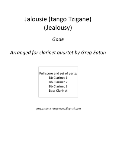 Jalousie (tango Tzigane) (arr. Greg Eaton)