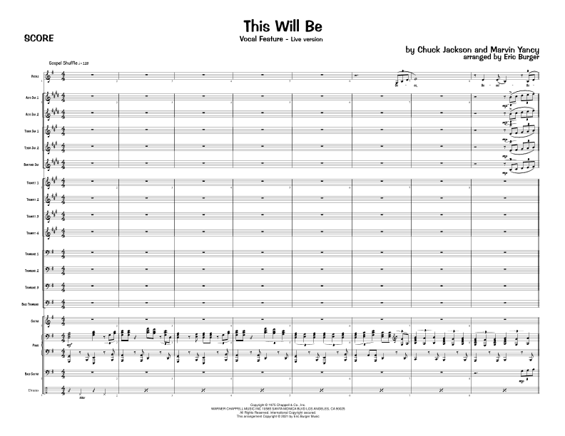 This Will Be (arr. Eric Burger Music)