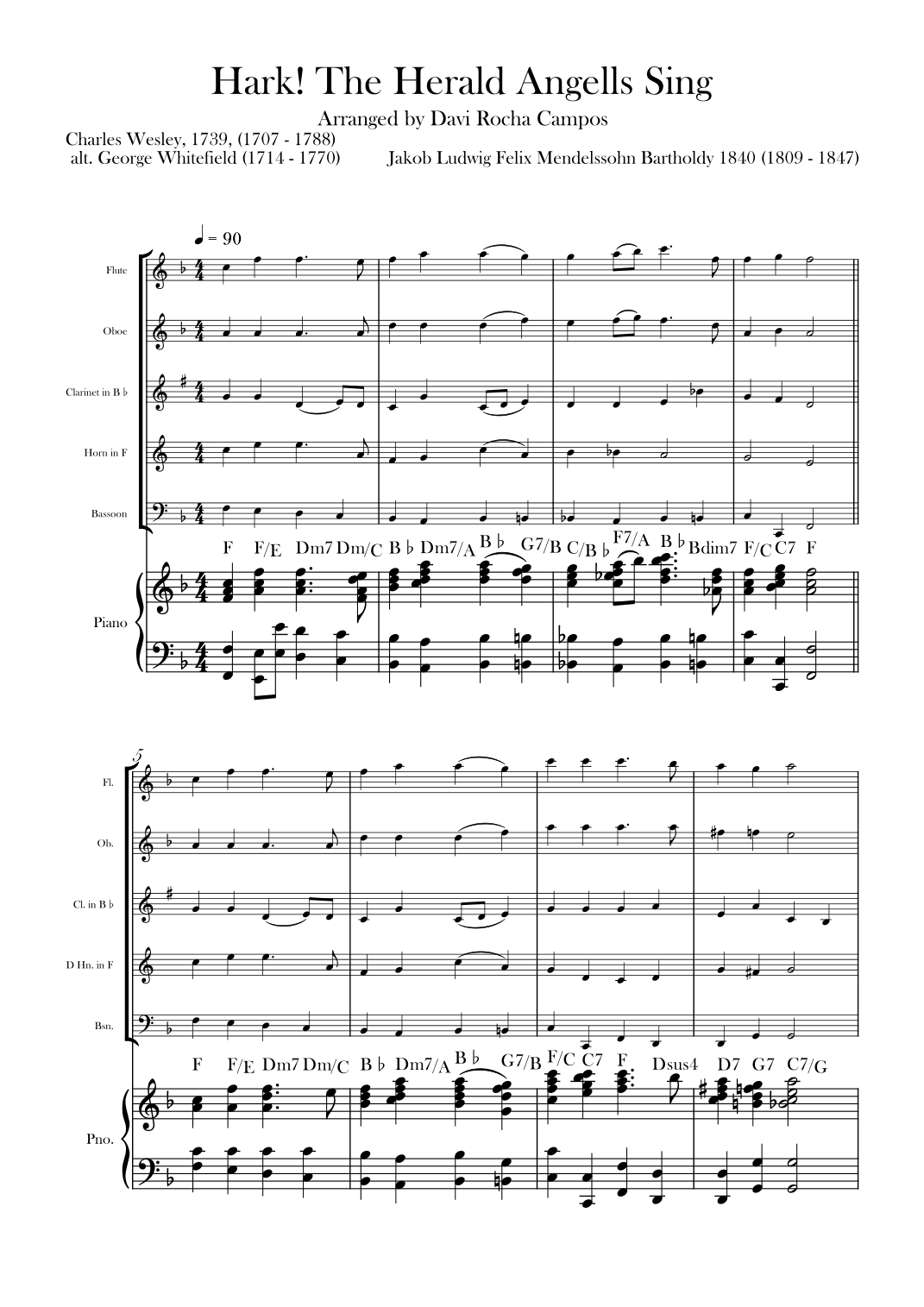Hark! The Herald Angells Sing (arr. Davi Rocha Campos)
