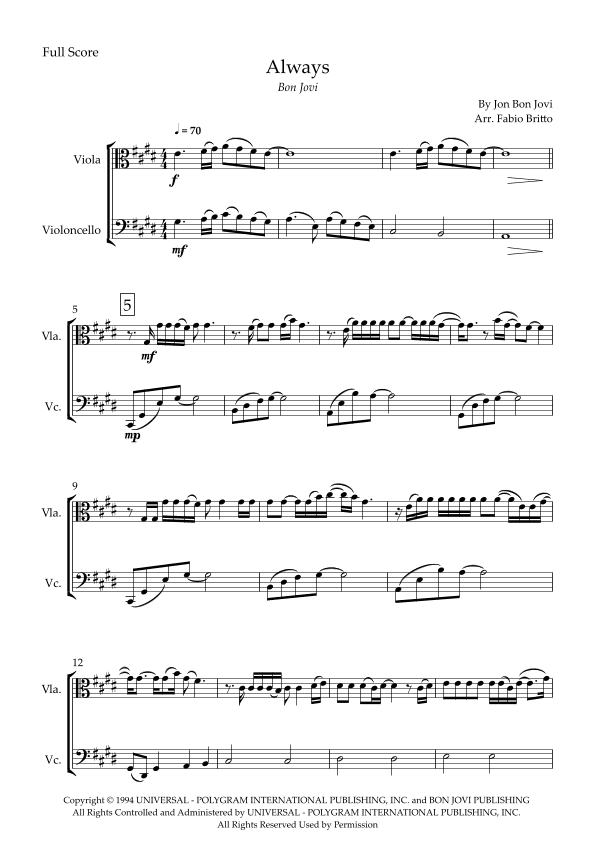Always (arr. Fabio Britto)