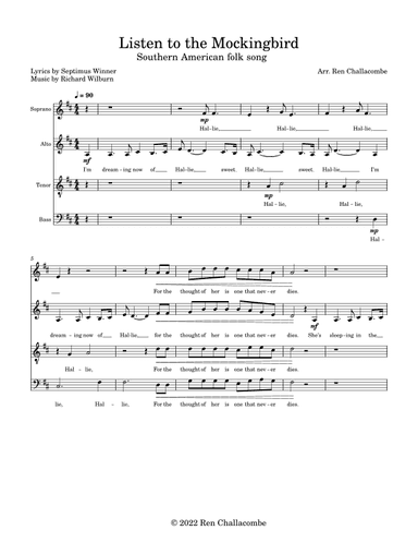 Listen to the Mockingbird (arr. Ren Challacombe)