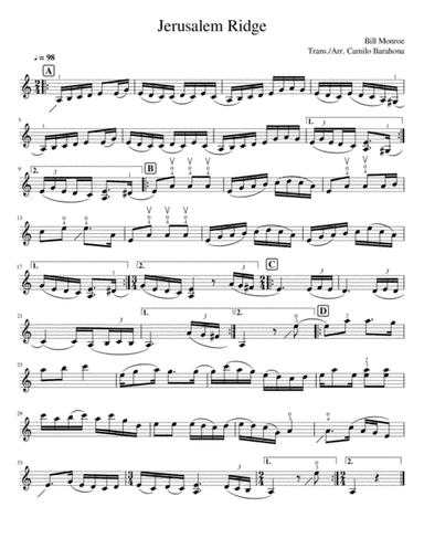 Jerusalem Ridge (arr. Camilo Barahona)