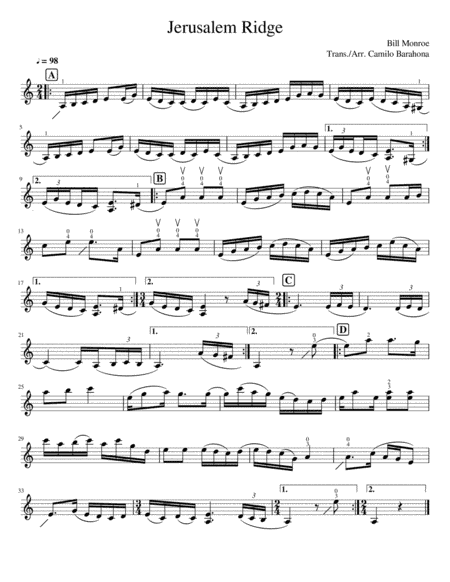 Jerusalem Ridge (arr. Camilo Barahona)