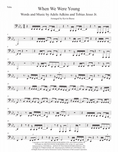 When We Were Young (arr. Kevin Busse)