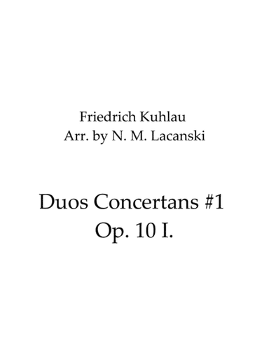 Duos Concertans Movement 1 (arr. Nick Lacanski)