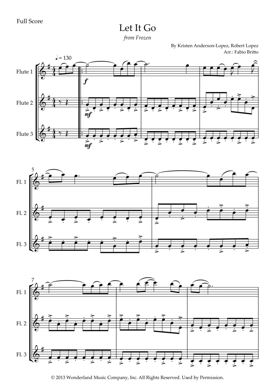 Let It Go (arr. Fabio Britto)