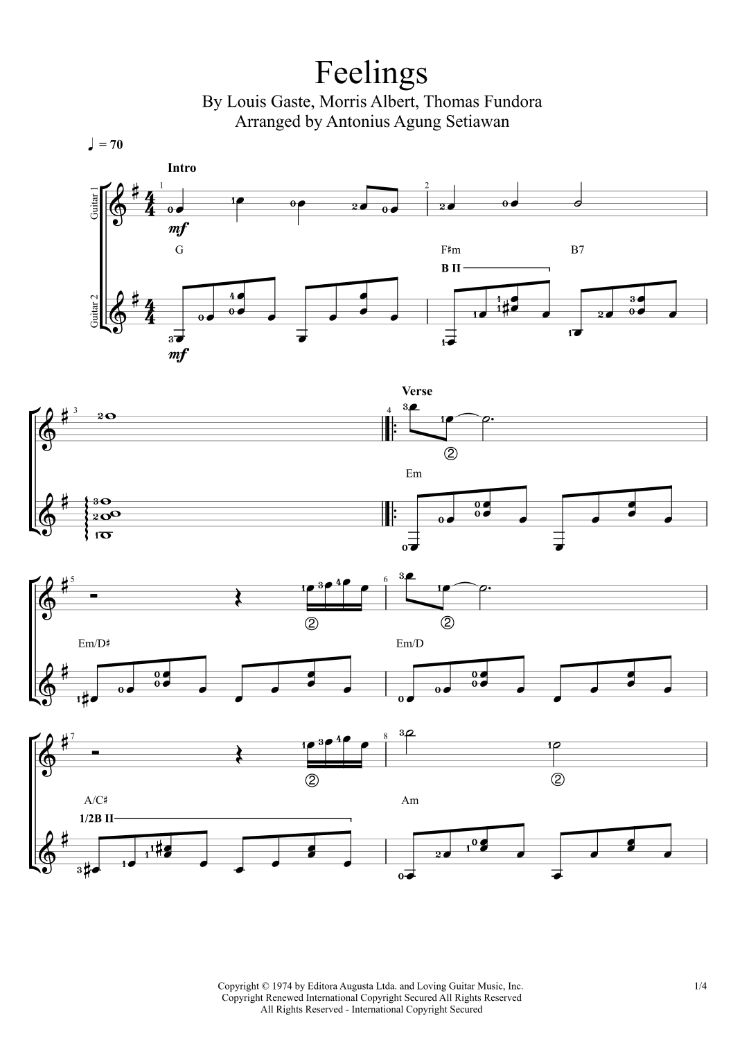Feelings (?dime?) (arr. Antonius Agung Setiawan)