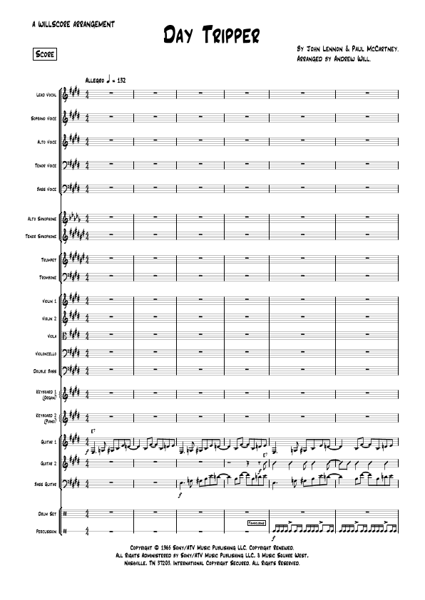 Day Tripper (arr. Andrew Will)